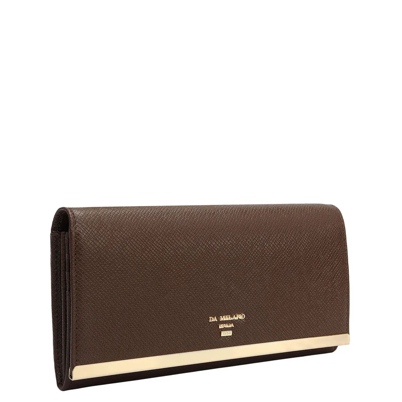 Da Milano Franzy Leather Ladies Wallet - Walnut